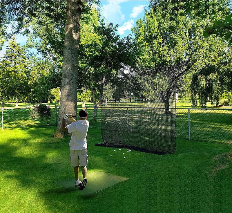 Aoneky Golf Hitting Net 10x10 Ft - Heavy Duty Practice Barrier, High Impact Netting, Golf Ball Containment & Training Net for Backyard Driving Range - Image 5